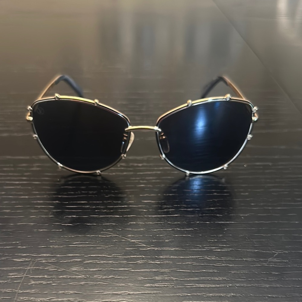 Louis Vuitton Black and Gold Cat-Eye Sunglasses